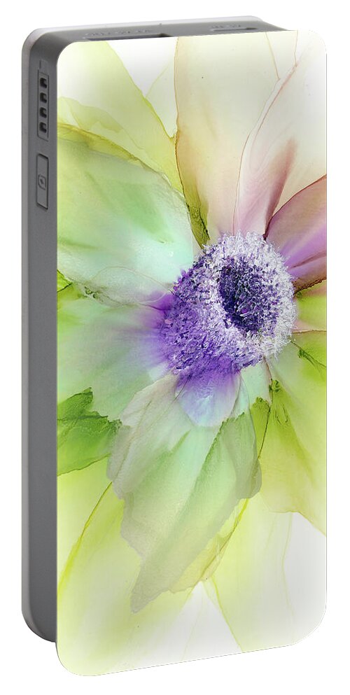 Floral Portable Battery Charger featuring the painting Affection by Kimberly Deene Langlois