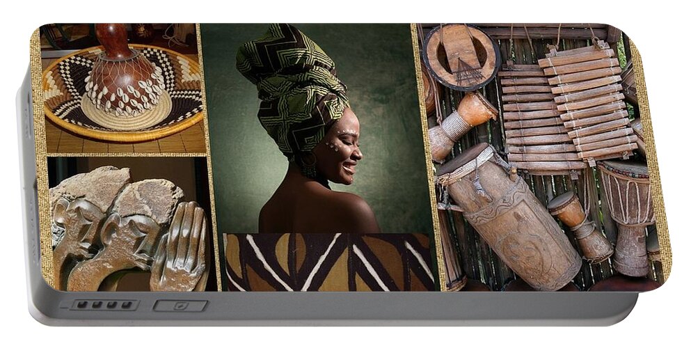 Africa Portable Battery Charger featuring the photograph Africa Still Speaks by Nancy Ayanna Wyatt