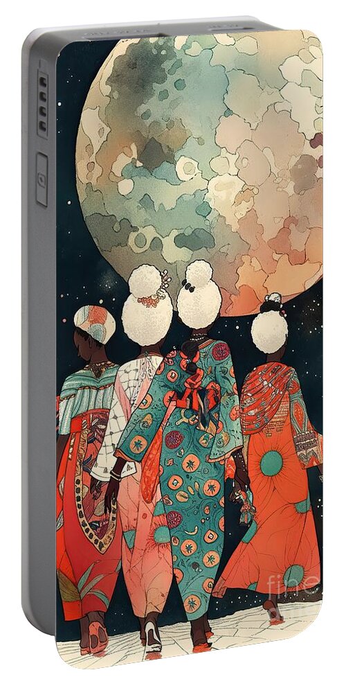 Moon Portable Battery Charger featuring the photograph African Moon 15 by Jack Torcello