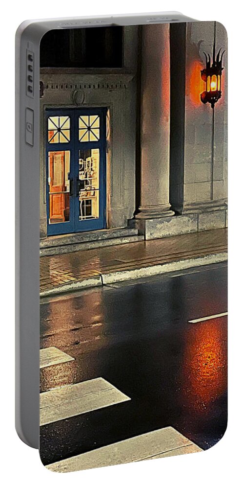Crosswalk Portable Battery Charger featuring the photograph After Dinner Stroll by Lee Darnell