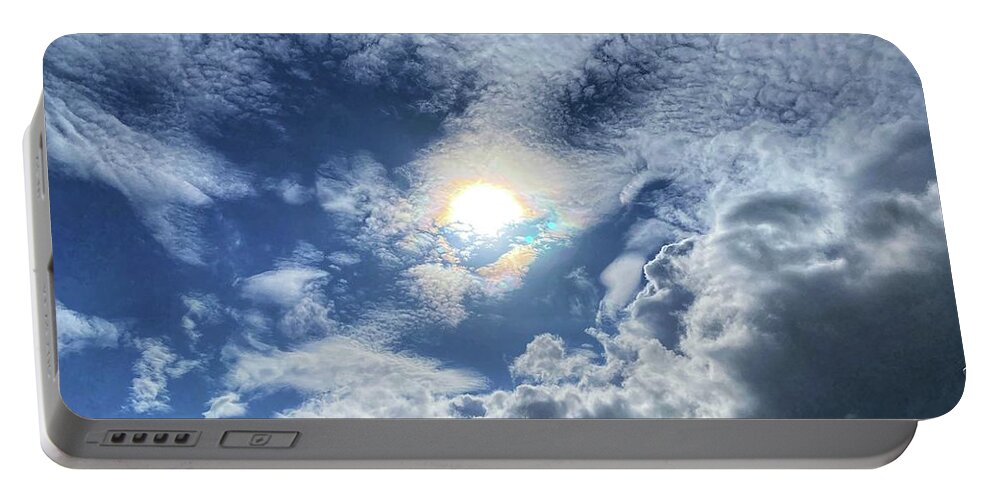 Sun Portable Battery Charger featuring the photograph After rain the Sun by Colette V Hera Guggenheim