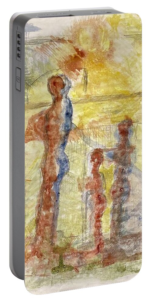 Color Portable Battery Charger featuring the painting Afternoon by David Euler