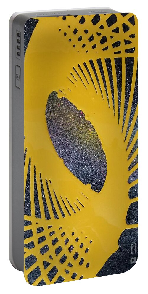 Painting Portable Battery Charger featuring the painting AGalaxy Pendulum Painting by Stacy C Bottoms