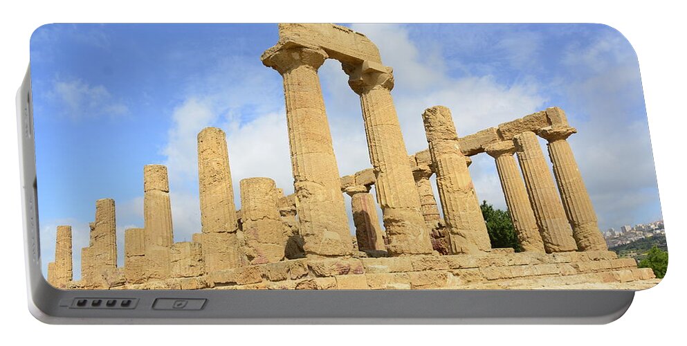 Agrigento Portable Battery Charger featuring the photograph Agrigento, Valley of the Kings 1 by Regina Muscarella