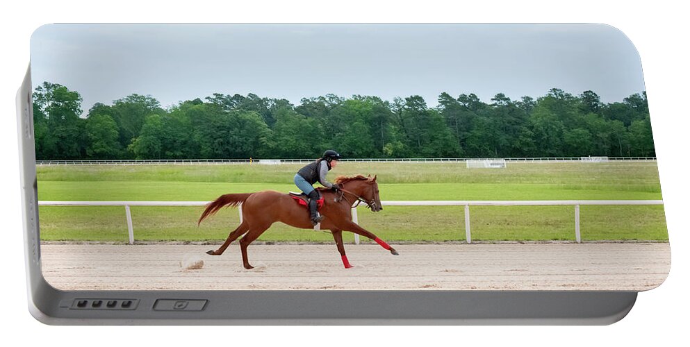 Horse Portable Battery Charger featuring the photograph Aiken Training Track-1 by John Kirkland
