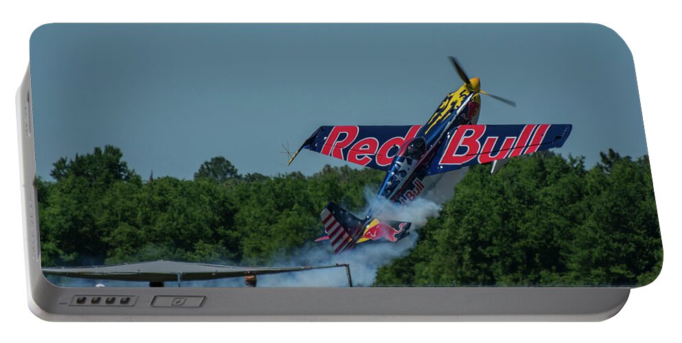 Airplane Portable Battery Charger featuring the photograph Airplane Takeoff by Carolyn Hutchins