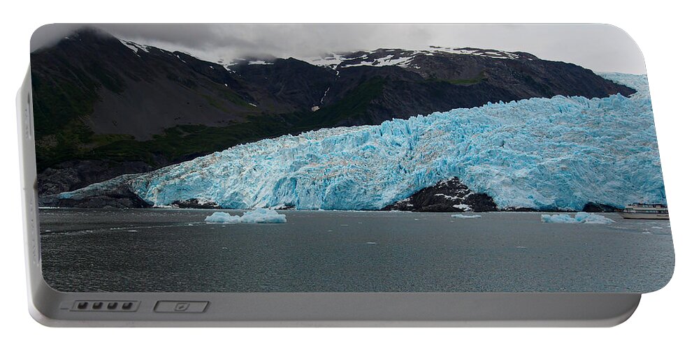 Glacier Portable Battery Charger featuring the photograph Alaska glacier along the Kenai Fjord by L Bosco