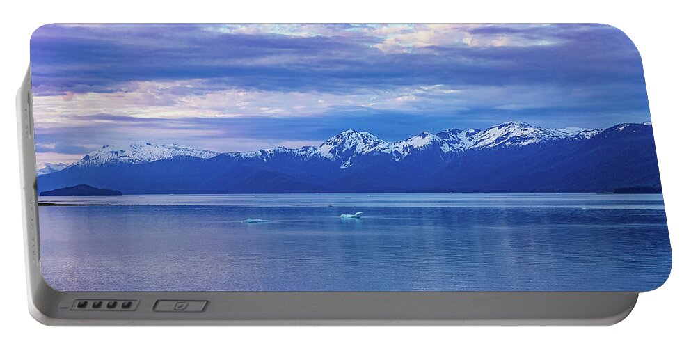 Alaska Portable Battery Charger featuring the digital art Alaska Inside Passage Sunset VI by SnapHappy Photos