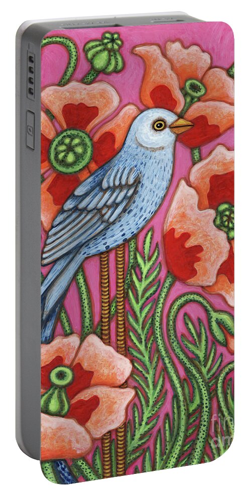 Bird Portable Battery Charger featuring the painting Alpenglow by Amy E Fraser