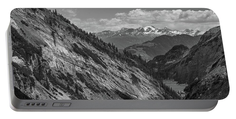 Mountain Portable Battery Charger featuring the photograph Alpine Mountain Valley by Stan Weyler