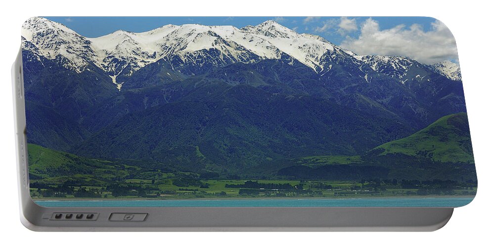 New Zealand Portable Battery Charger featuring the photograph Alps at Kaikoura by Doug Wittrock