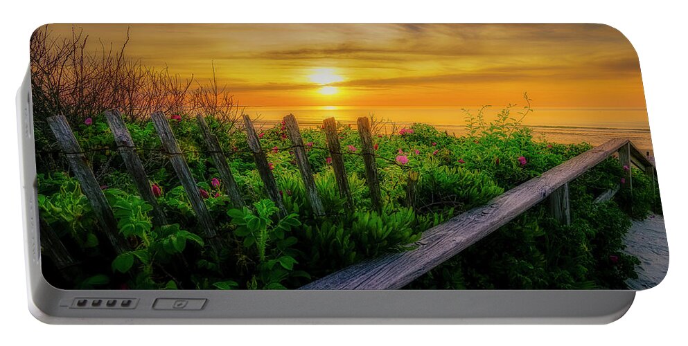 Ogunquit Portable Battery Charger featuring the photograph Amazing Sunrise by Penny Polakoff
