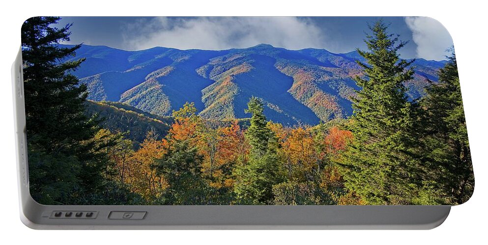Autumn Portable Battery Charger featuring the photograph Amazing View to the Top by Ronald Lutz