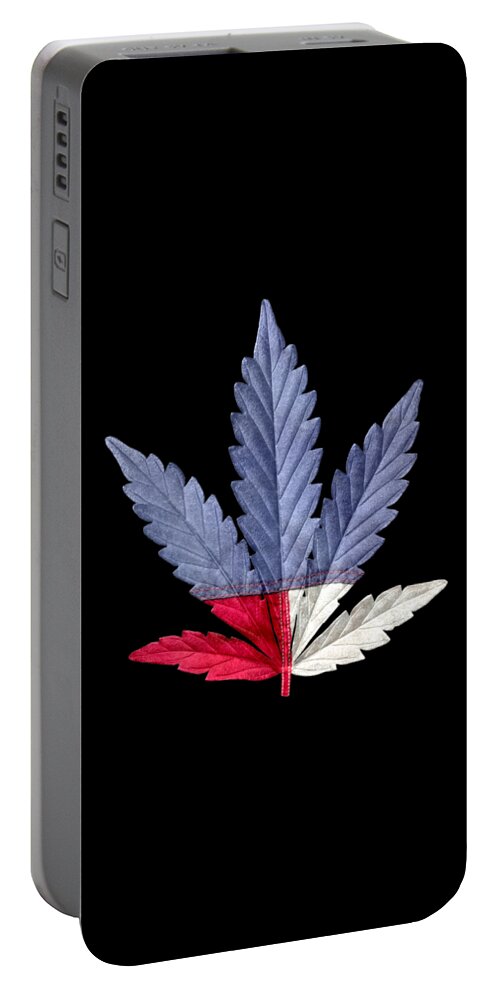 American Flag Portable Battery Charger featuring the photograph American Cannabis by Luke Moore