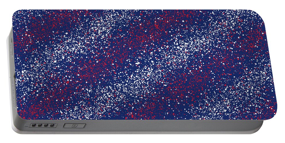 Abstract Portable Battery Charger featuring the photograph American Flag Abstract by Amelia Pearn