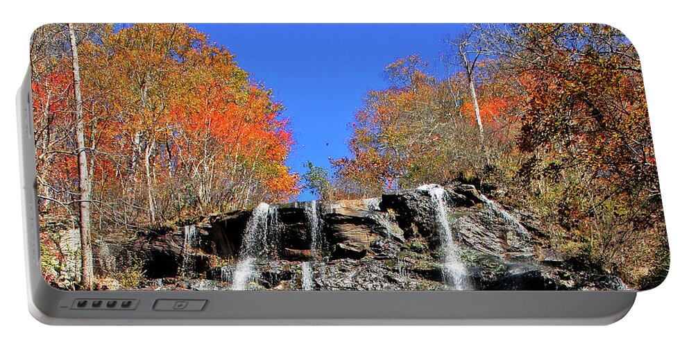 Waterfall Portable Battery Charger featuring the photograph Amicalola Falls - Georgia - Fall View by Richard Krebs