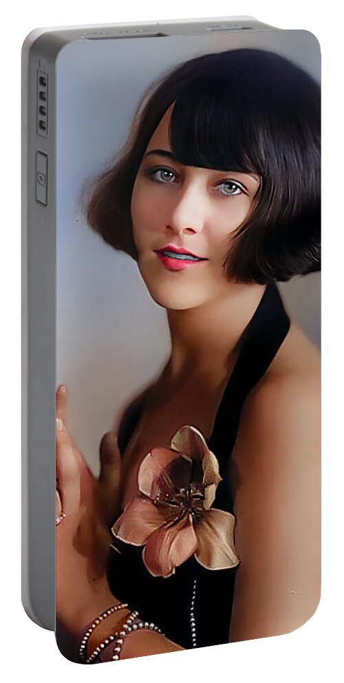Anastasia Reilly Portable Battery Charger featuring the digital art Anastasia Reilly - Ziegfeld Dancer by Chuck Staley