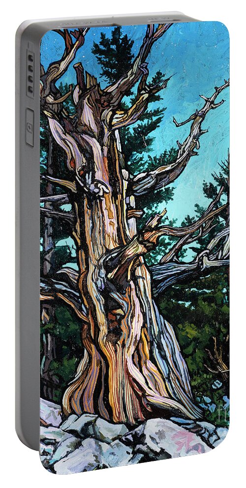 Ancient Lovers Portable Battery Charger featuring the painting Ancient Lovers - LWANL by Lewis Williams OFS