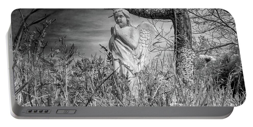 Angel Portable Battery Charger featuring the photograph Angel for Nature by Ivars Vilums