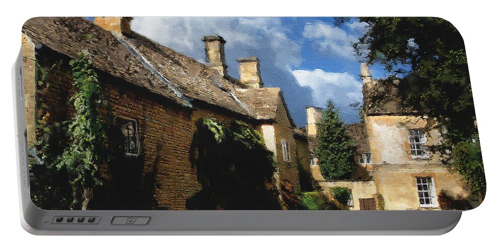 Bourton-on-the-water Portable Battery Charger featuring the photograph Another Backstreet in Bourton by Brian Watt