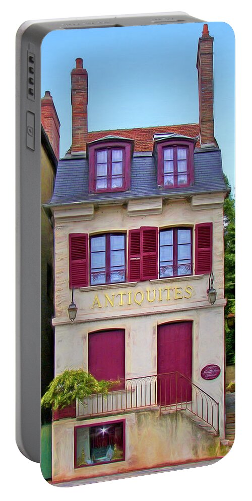 France Portable Battery Charger featuring the photograph Antiquites - Brocante Maillotine by Nikolyn McDonald