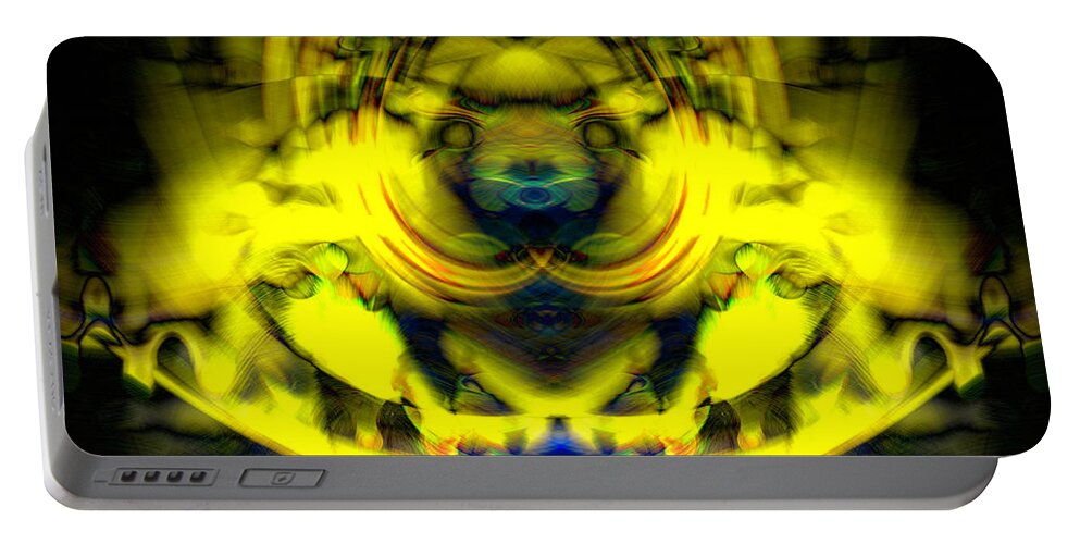 Abstract Photography Portable Battery Charger featuring the photograph Anything But Mellow by Cathy Donohoue