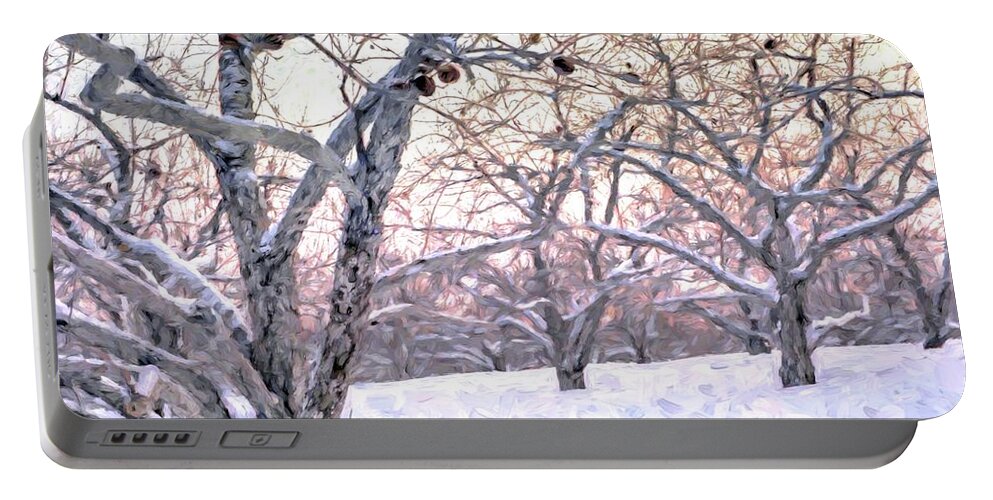 Apple Portable Battery Charger featuring the photograph Apples in Winter by Wayne King