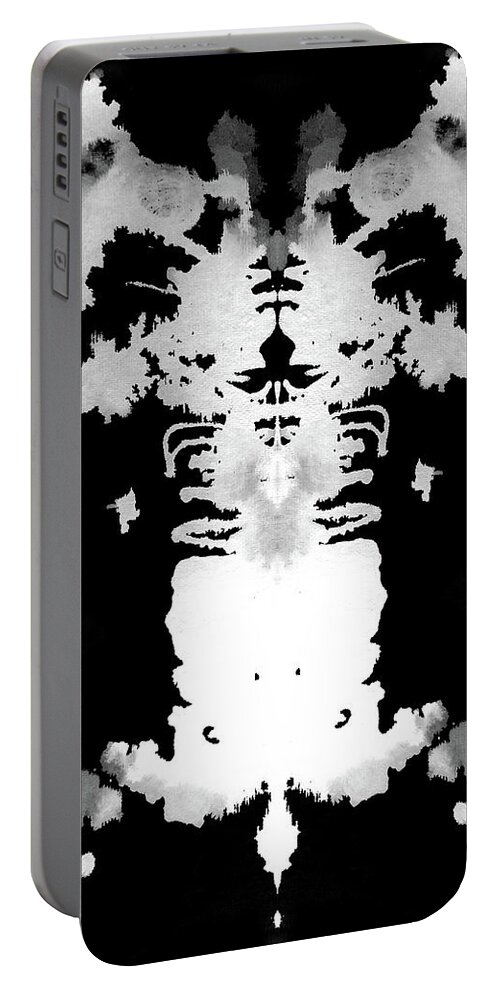 Abstract Portable Battery Charger featuring the painting Aquarius Haunted by Stephenie Zagorski