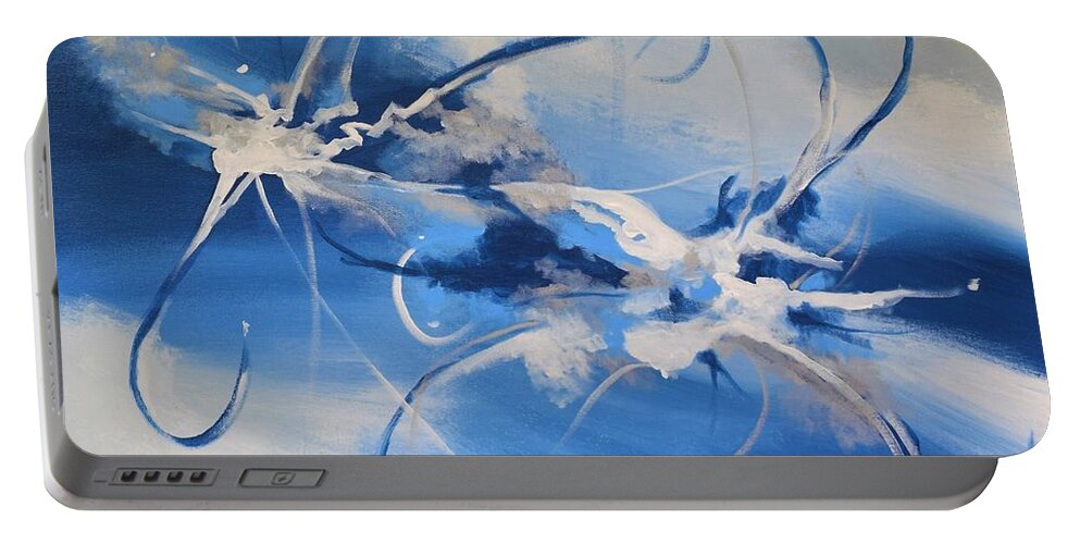 Abstract Portable Battery Charger featuring the painting Arabesque by Celene Terry