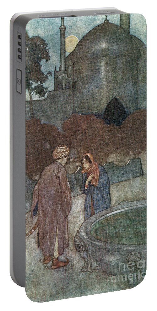 1001 Arabian Nights Portable Battery Charger featuring the drawing Arabian Nights, 1911 by Edmund Dulac