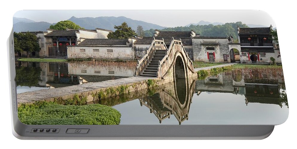 Arched Stone Bridge Portable Battery Charger featuring the photograph Arched Stone Bridge in Hong Village by Mingming Jiang