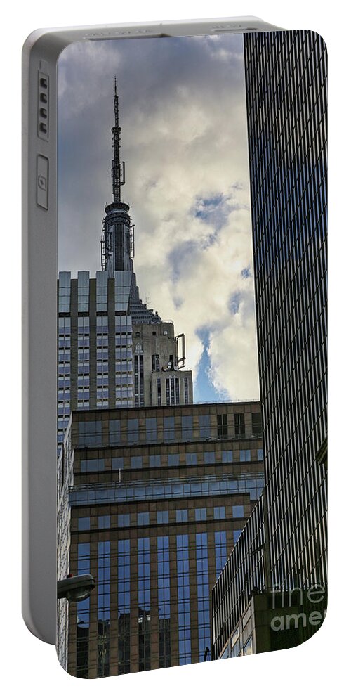 Nyc Portable Battery Charger featuring the photograph Architecture NYC Empire State by Chuck Kuhn