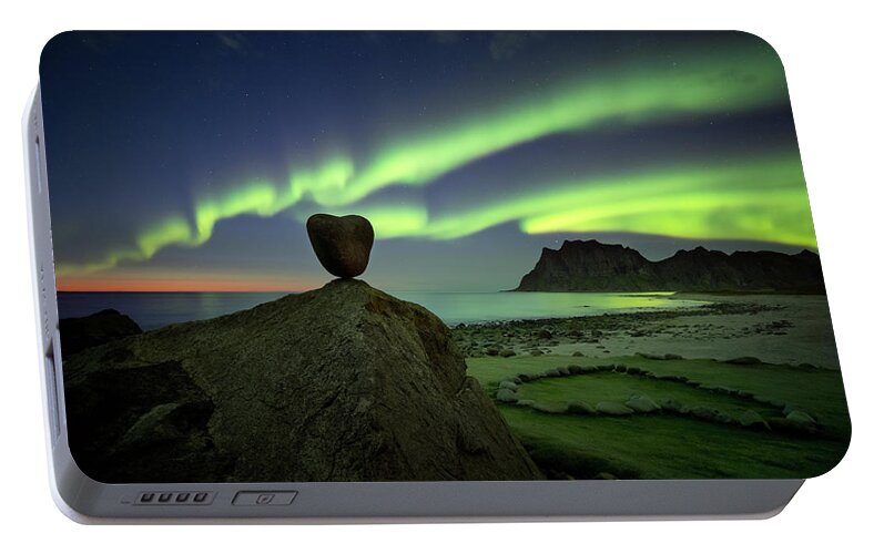 Norway Portable Battery Charger featuring the photograph Arctic Love by Erika Valkovicova