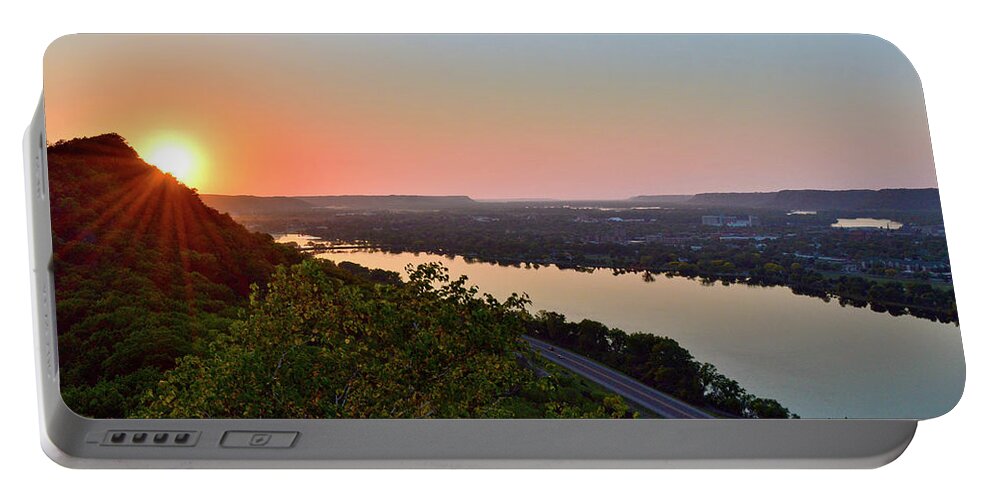 Sunset Portable Battery Charger featuring the photograph Around the Bend by Susie Loechler