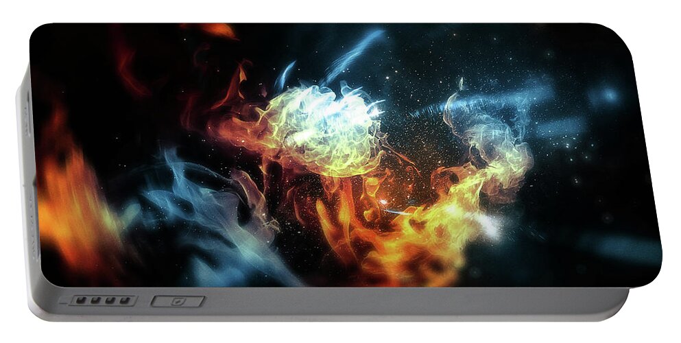 Hope Portable Battery Charger featuring the digital art Art - Fire of Hope by Matthias Zegveld