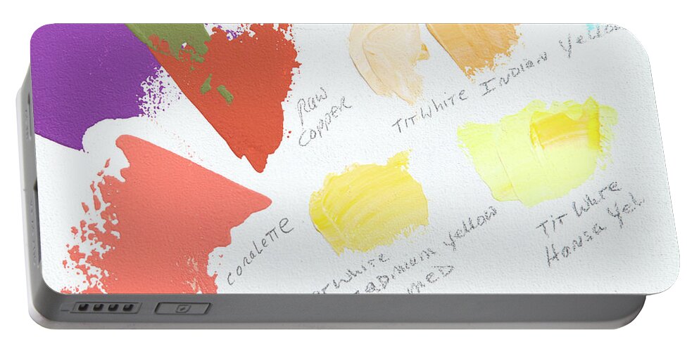 Face Mask Portable Battery Charger featuring the photograph Artist Paint Splotch by Theresa Tahara