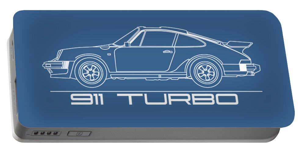 Porsche Portable Battery Charger featuring the photograph The 911 Turbo Blueprint by Mark Rogan