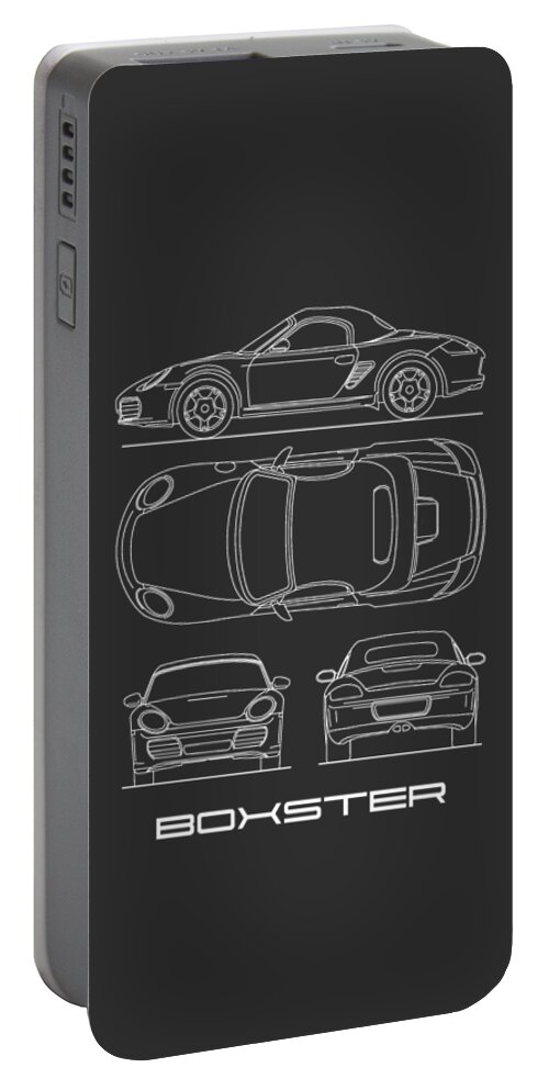 Porsche Portable Battery Charger featuring the photograph The Boxster Blueprint by Mark Rogan