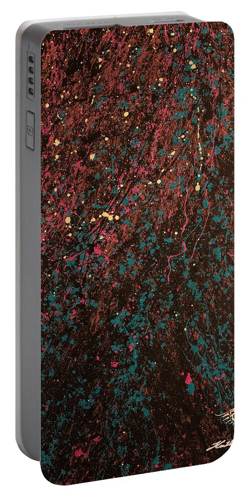 Abstract Portable Battery Charger featuring the painting Ecstasy by Heather Meglasson Impact Artist