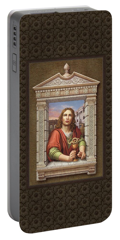 Christian Art Portable Battery Charger featuring the painting St. John Evangelist 2 by Kurt Wenner