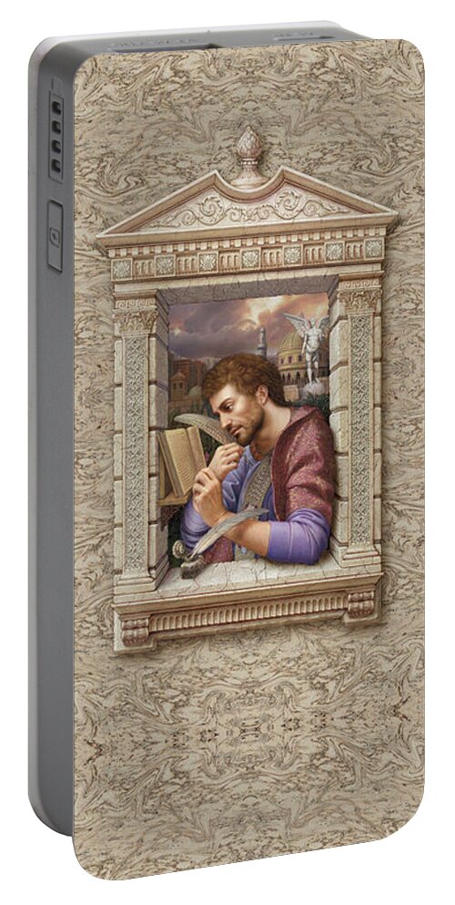 Christian Art Portable Battery Charger featuring the painting St. Matthew #1 by Kurt Wenner