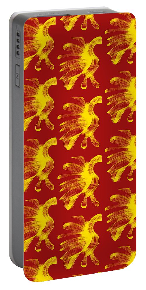Phoenix Portable Battery Charger featuring the digital art Phoenix #1 by Ljev Rjadcenko