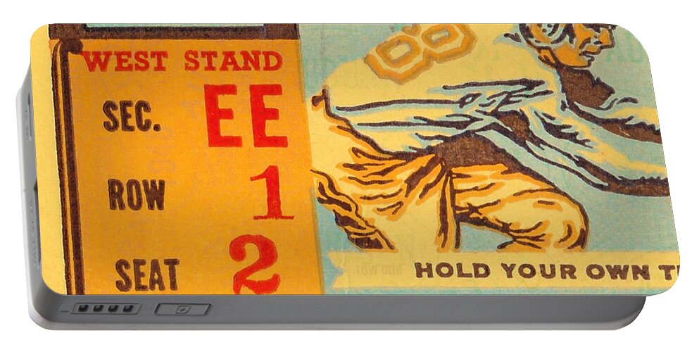 Auburn Portable Battery Charger featuring the drawing 1948 Auburn vs. Mississippi State by Row One Brand