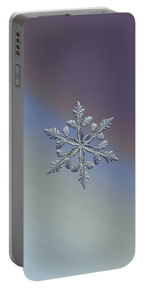 Snowflake Portable Battery Charger featuring the photograph Real snowflake 2021-01-15_1 by Alexey Kljatov