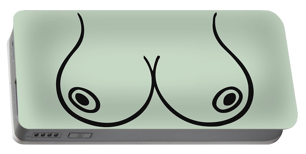 Boobs tits nude line art funny woman abstract breast drawing trendy poster  wall art home decor 3/10 Portable Battery Charger