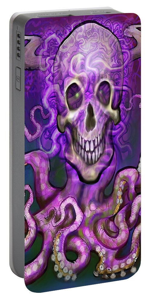 Dark Portable Battery Charger featuring the digital art Dark Fantasy Art by Kevin Middleton
