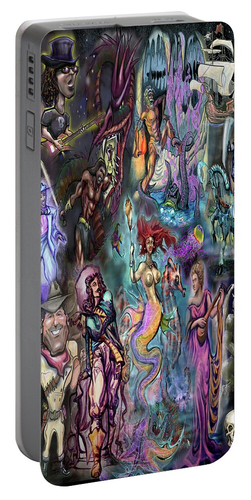Epic Portable Battery Charger featuring the digital art Epic Stories by Kevin Middleton