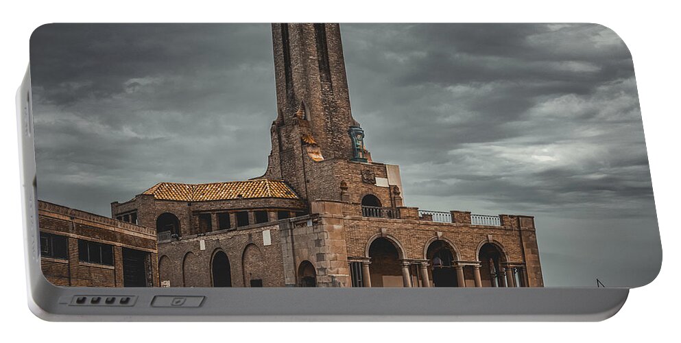 Nj Shore Photography Portable Battery Charger featuring the photograph Asbury Park Steam Power Plant by Steve Stanger