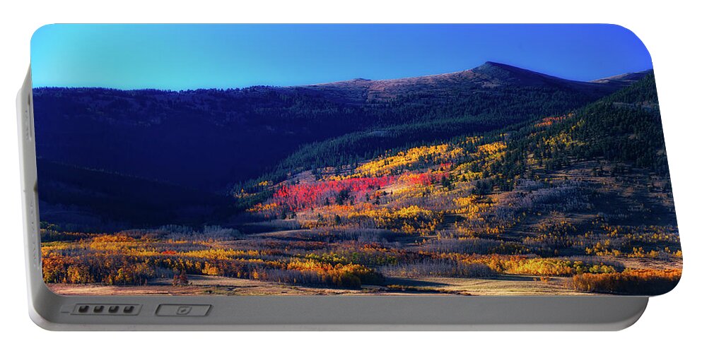 Co Portable Battery Charger featuring the photograph Aspens in sunlight #2 by Doug Wittrock