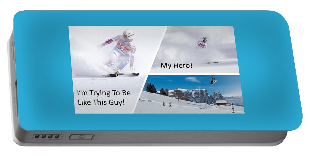 Skier Portable Battery Charger featuring the photograph Aspiring Skier by Nancy Ayanna Wyatt